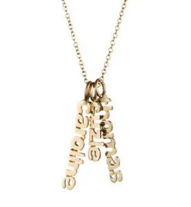 Gold Hanging Name Game Necklace - As seen on Good Morning America