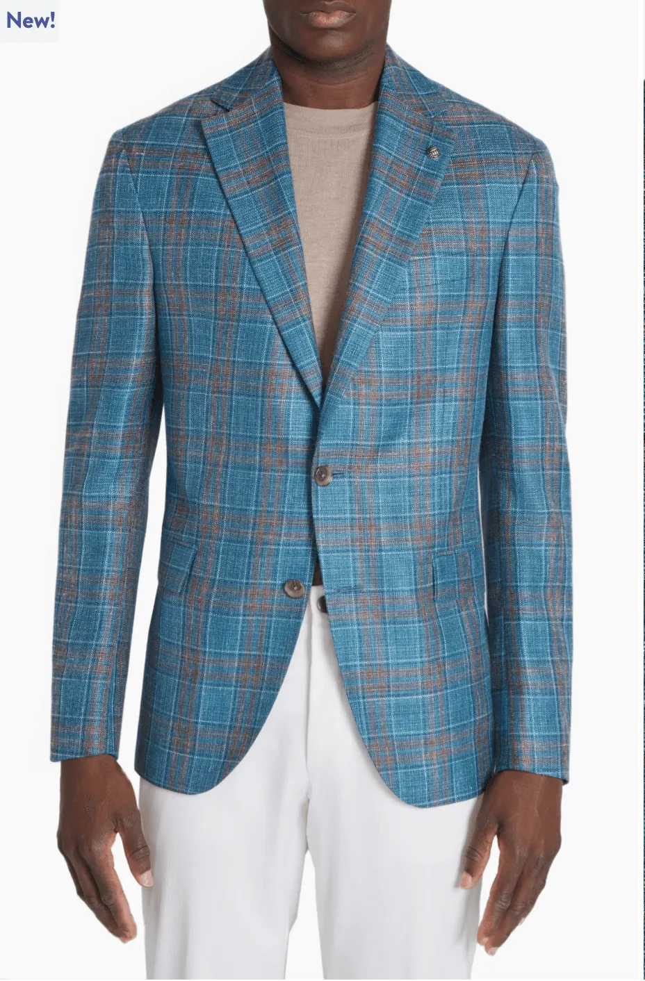 Hart Schaffner Marx Plaid Wool & Silk Blend Sport Coat