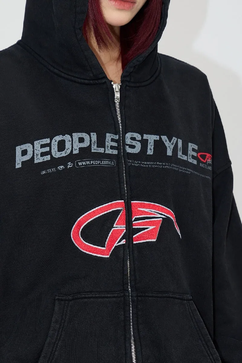 Heavyweight Embroidered Zip Hoodie