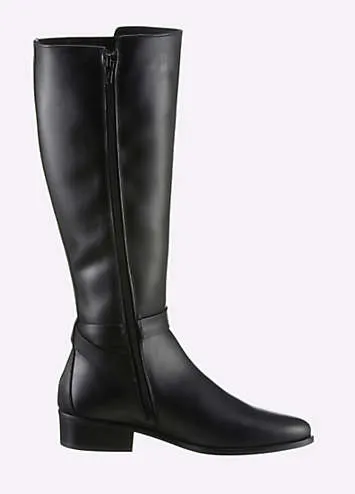 Heine Leather Ankle Strap Knee High Boots | Grattan