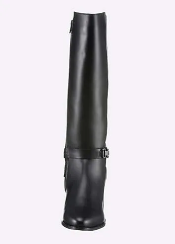 Heine Leather Ankle Strap Knee High Boots | Grattan