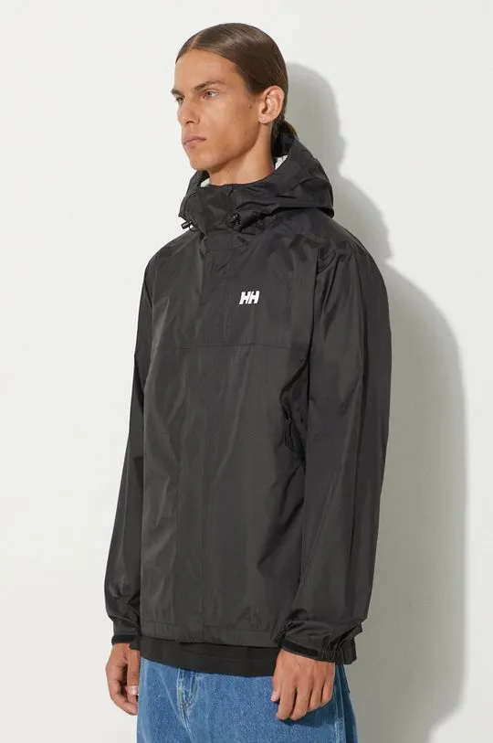 Helly Hansen rain jacket Loke men's black color