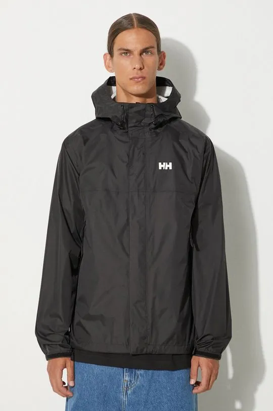 Helly Hansen rain jacket Loke men's black color