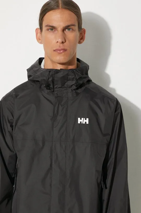 Helly Hansen rain jacket Loke men's black color