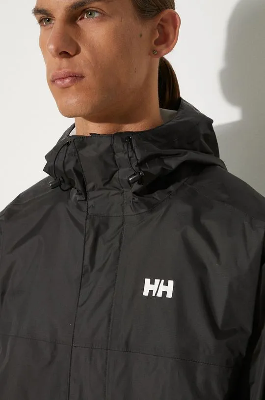 Helly Hansen rain jacket Loke men's black color