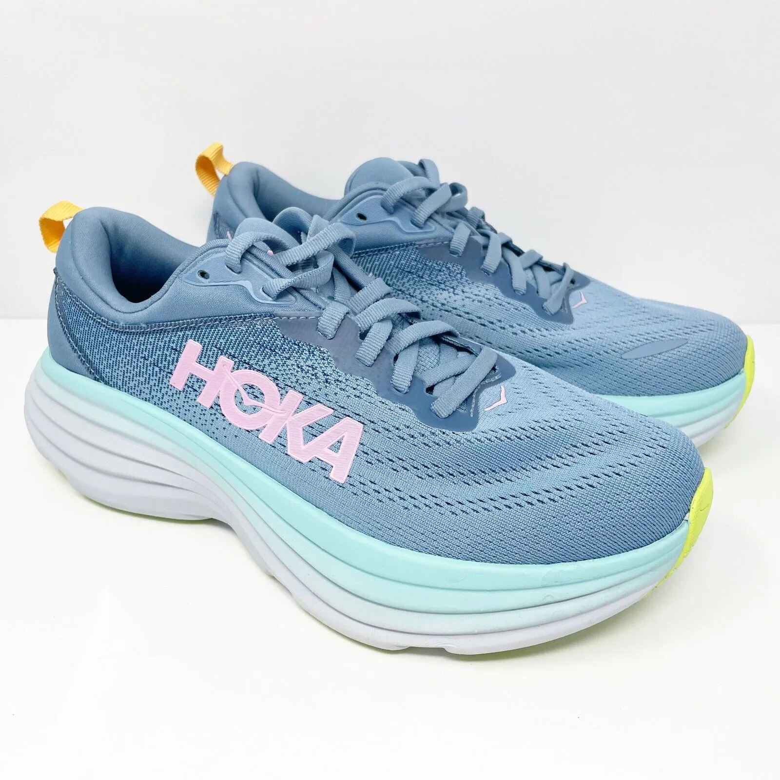 Hoka One One Womens Bondi 8 1127954 SSK Blue Running Shoes Sneakers Size 8 D