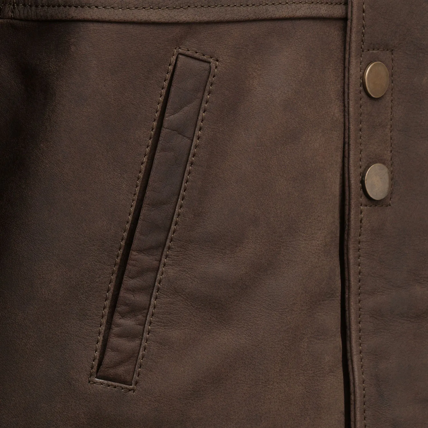 Hunter: Men's Brown Leather Coat