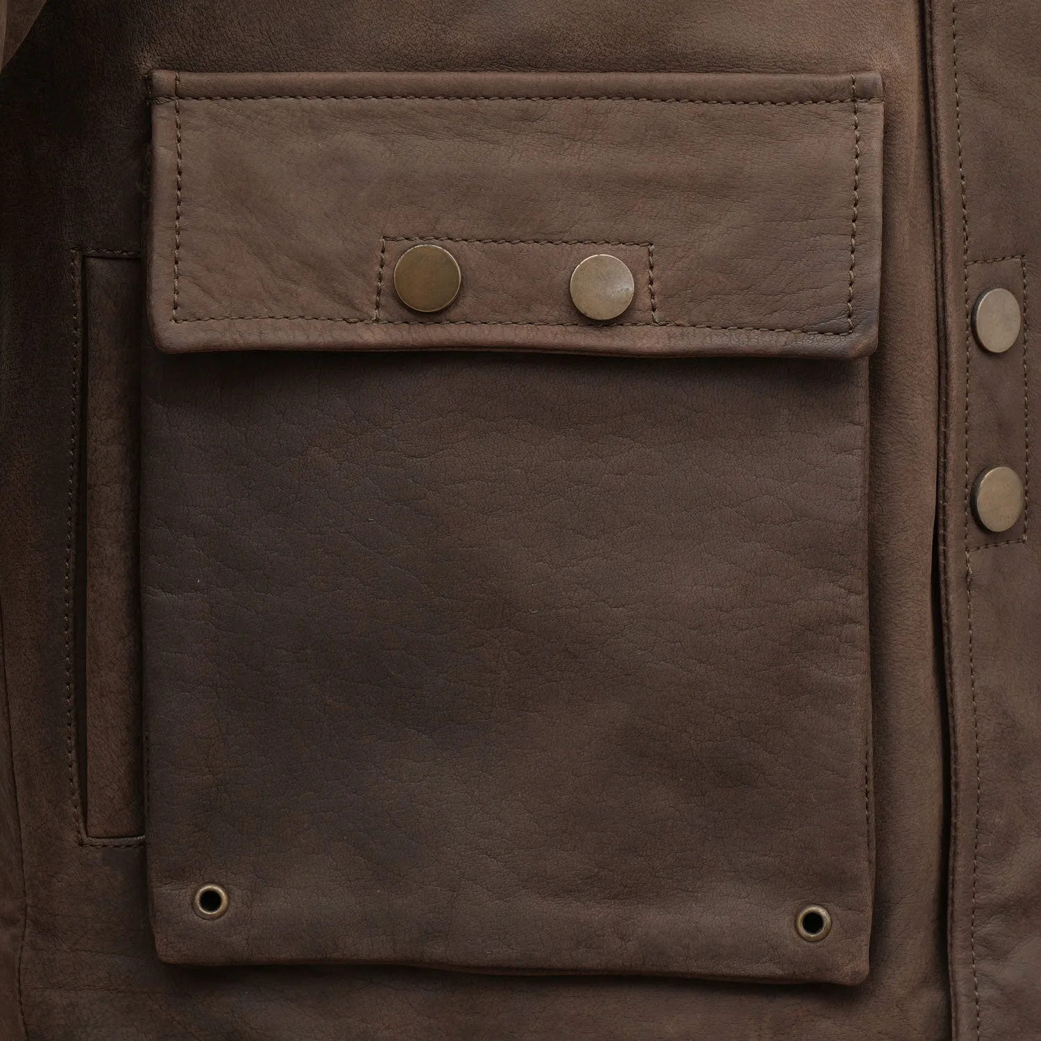 Hunter: Men's Brown Leather Coat