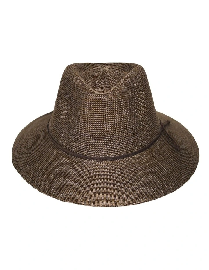 Jacqui Wash & Wear Mannish Hat in Suede Brown