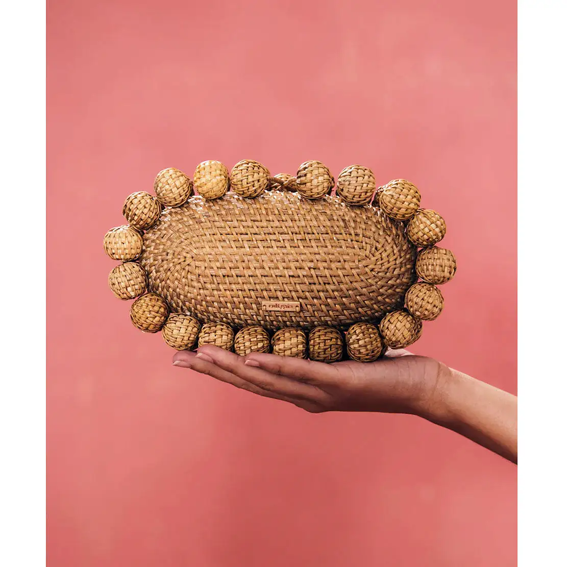 Jaya Rattan Clutch, Natural