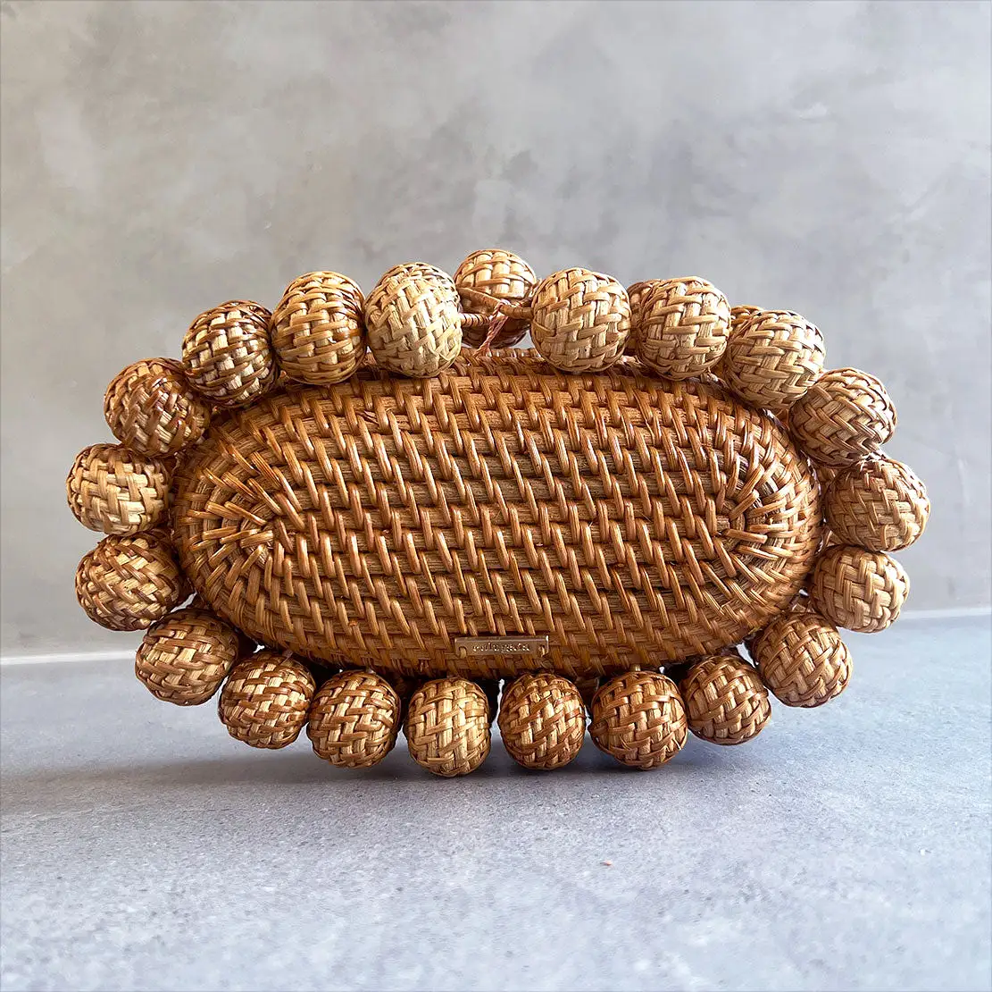 Jaya Rattan Clutch, Natural