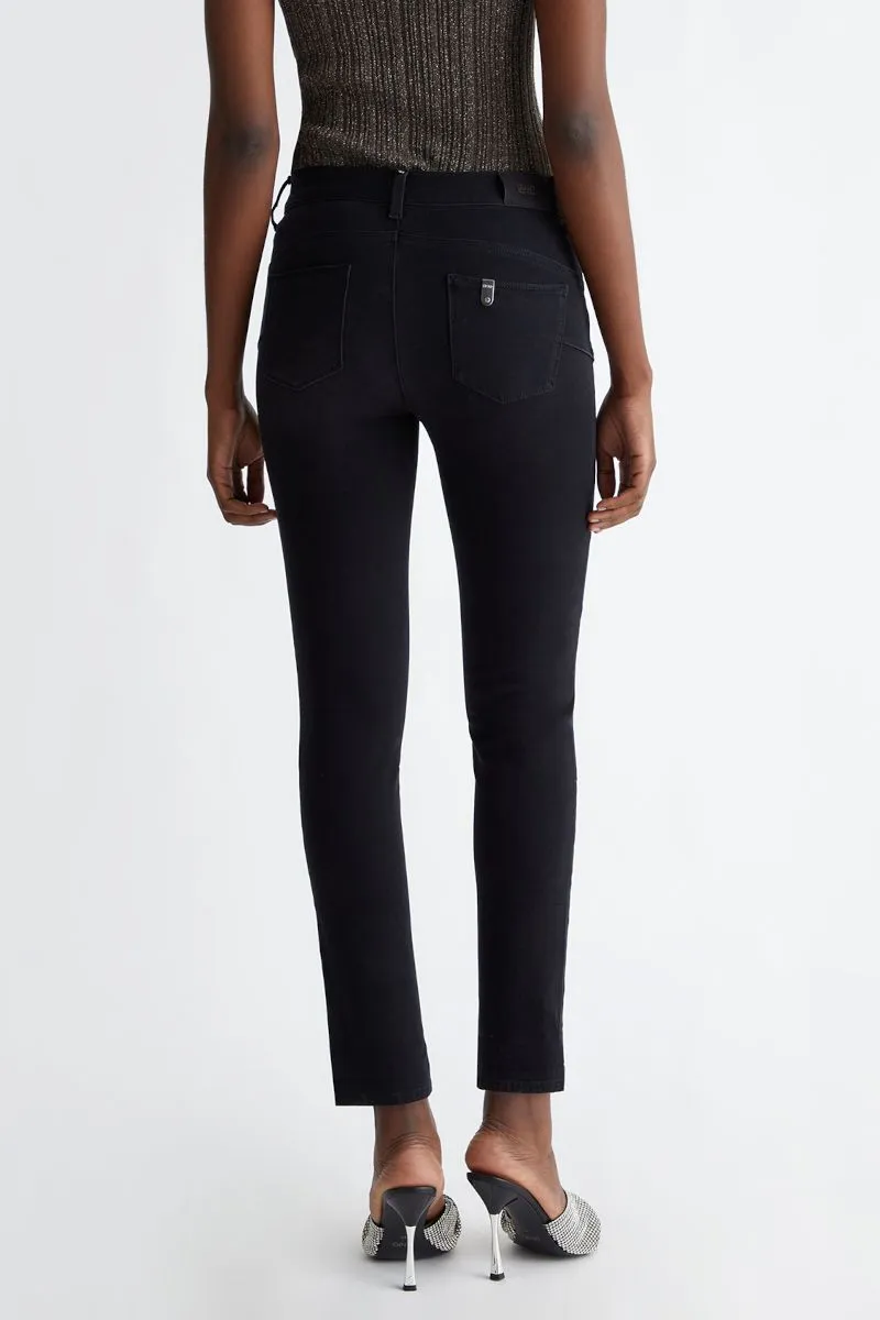 Jeans skinny bottom up donna Nero