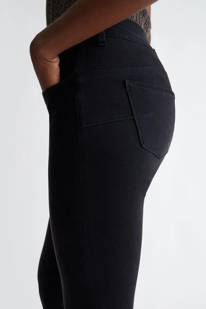 Jeans skinny bottom up donna Nero