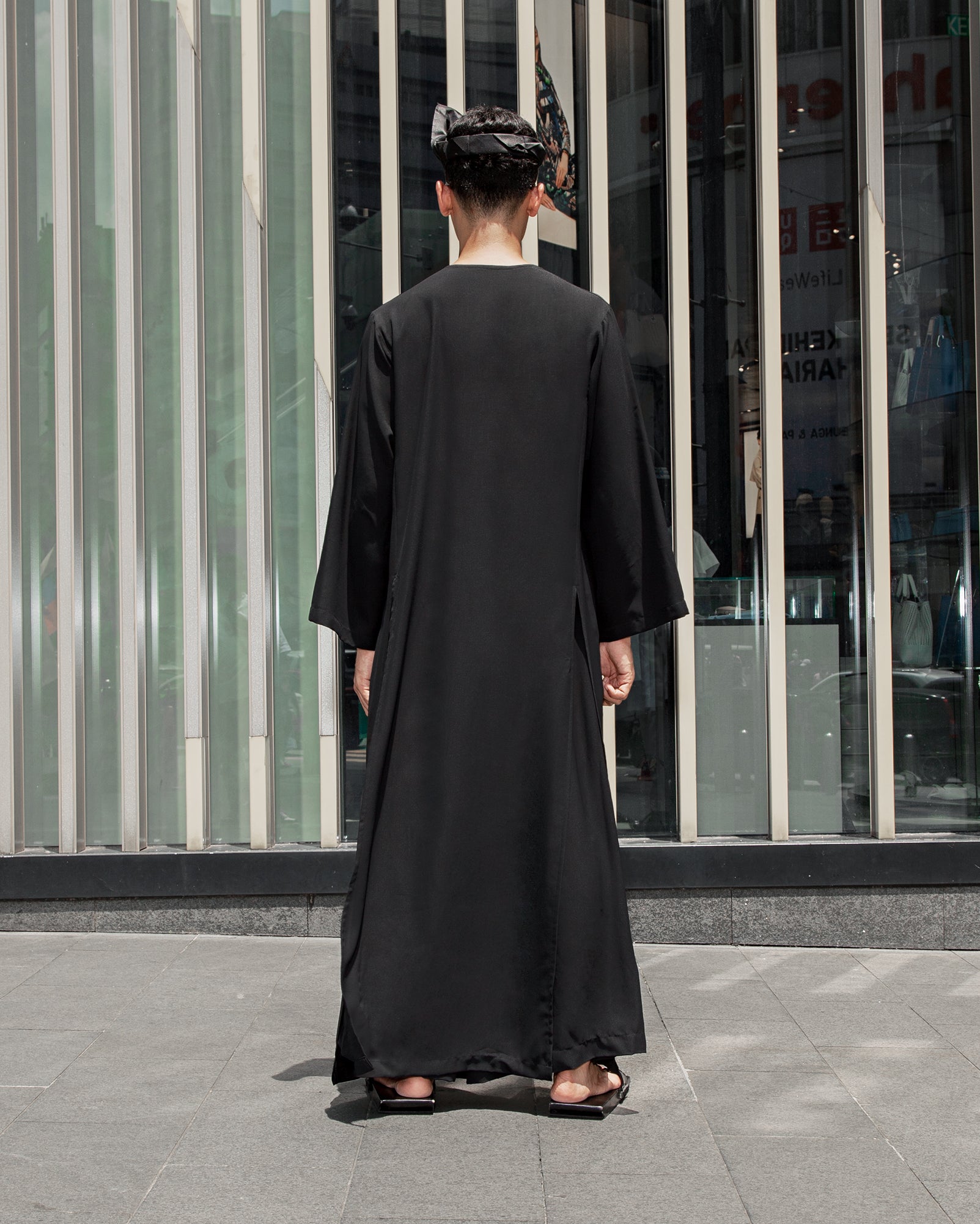 Jubah Slit Labuh (Black)