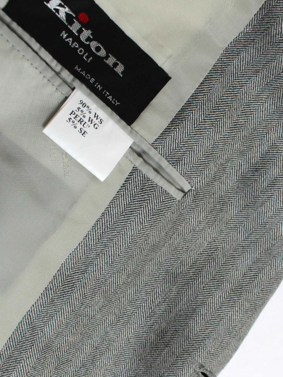 Kiton Sport Coat Gray Herringbone Cashmere Vicua Silk EUR 53/ US 42 L REDUCED - SALE