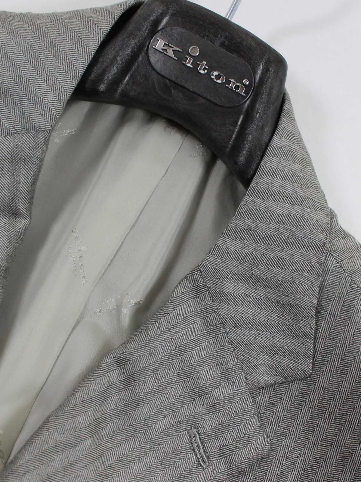 Kiton Sport Coat Gray Herringbone Cashmere Vicua Silk EUR 53/ US 42 L REDUCED - SALE