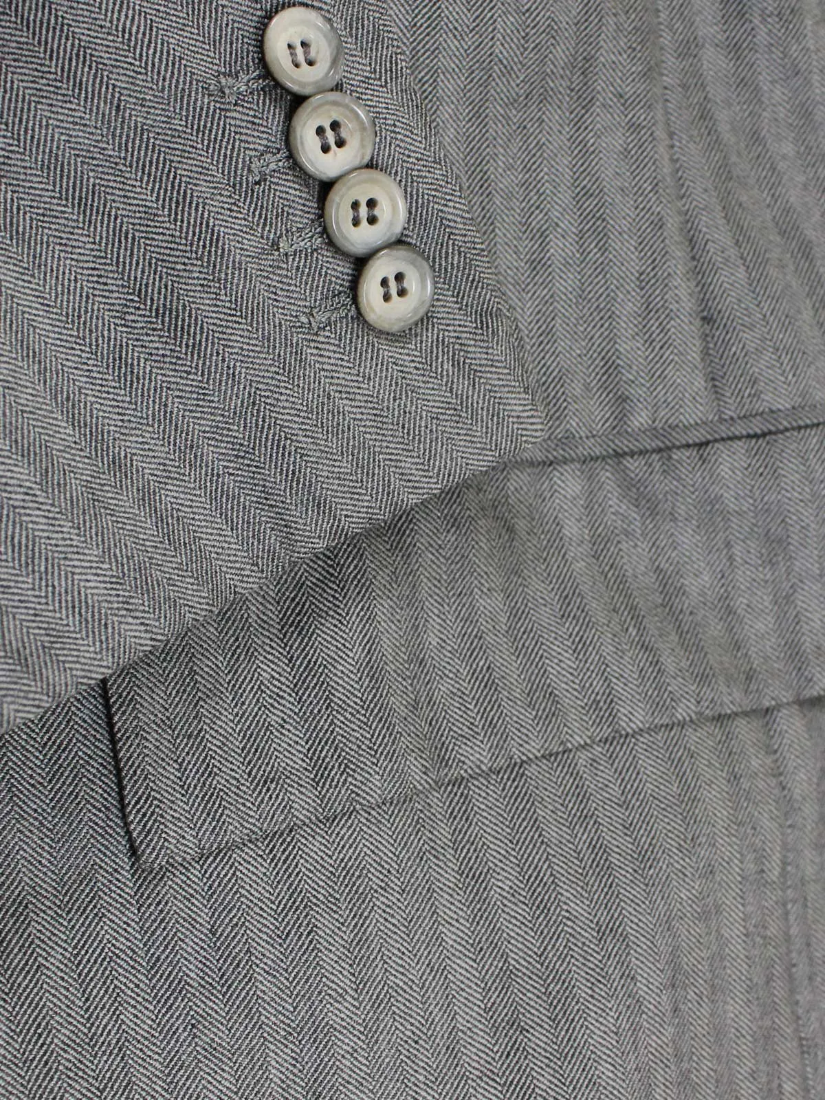 Kiton Sport Coat Gray Herringbone Cashmere Vicua Silk EUR 53/ US 42 L REDUCED - SALE