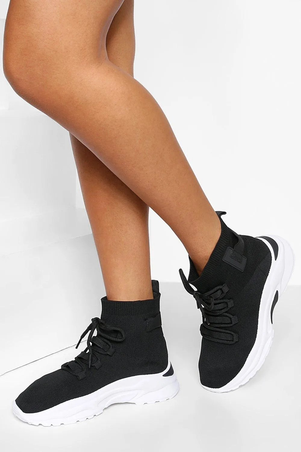 Lace Up Sock Sneakers