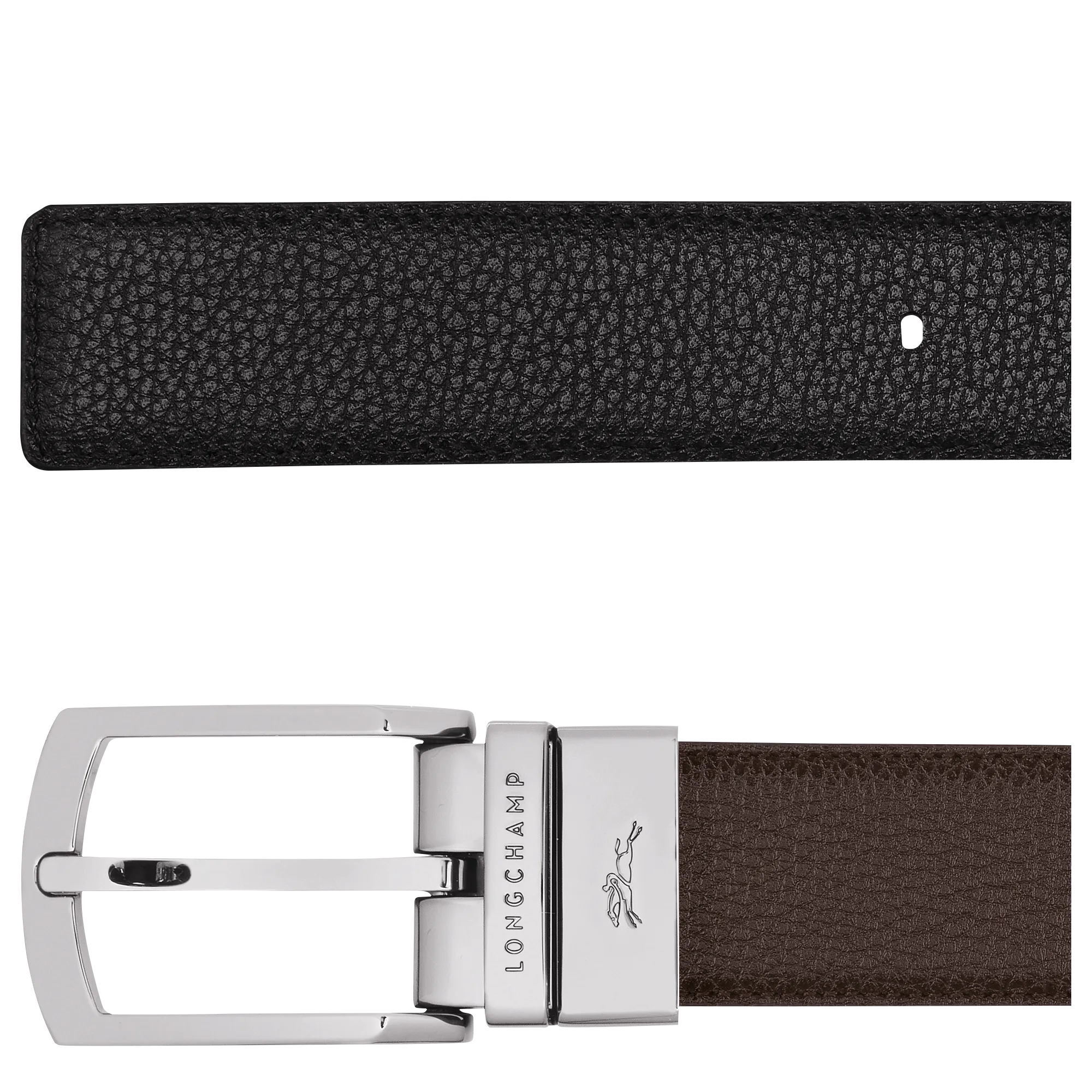 Le Foulonné Men's belt Mocha/Black - Leather