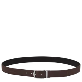 Le Foulonné Men's belt Mocha/Black - Leather