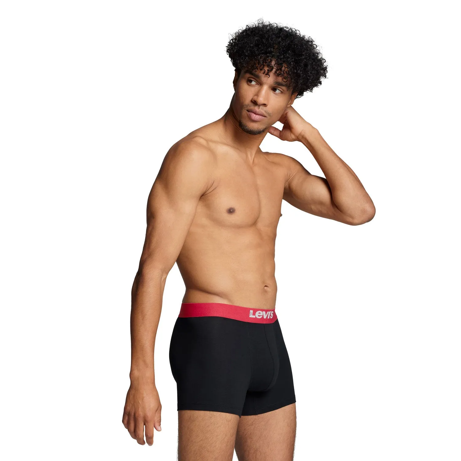 Levis Men Solid Basic Boxer 2 Pack - Black