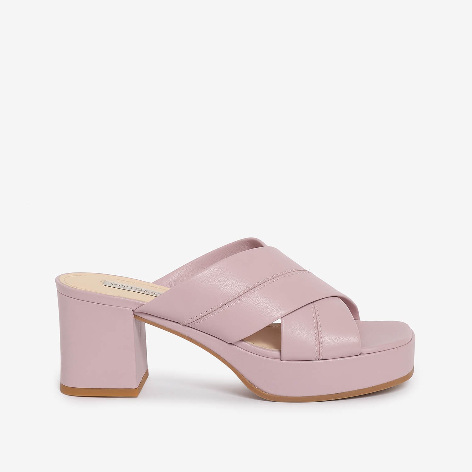 Lilac women's suede sandal