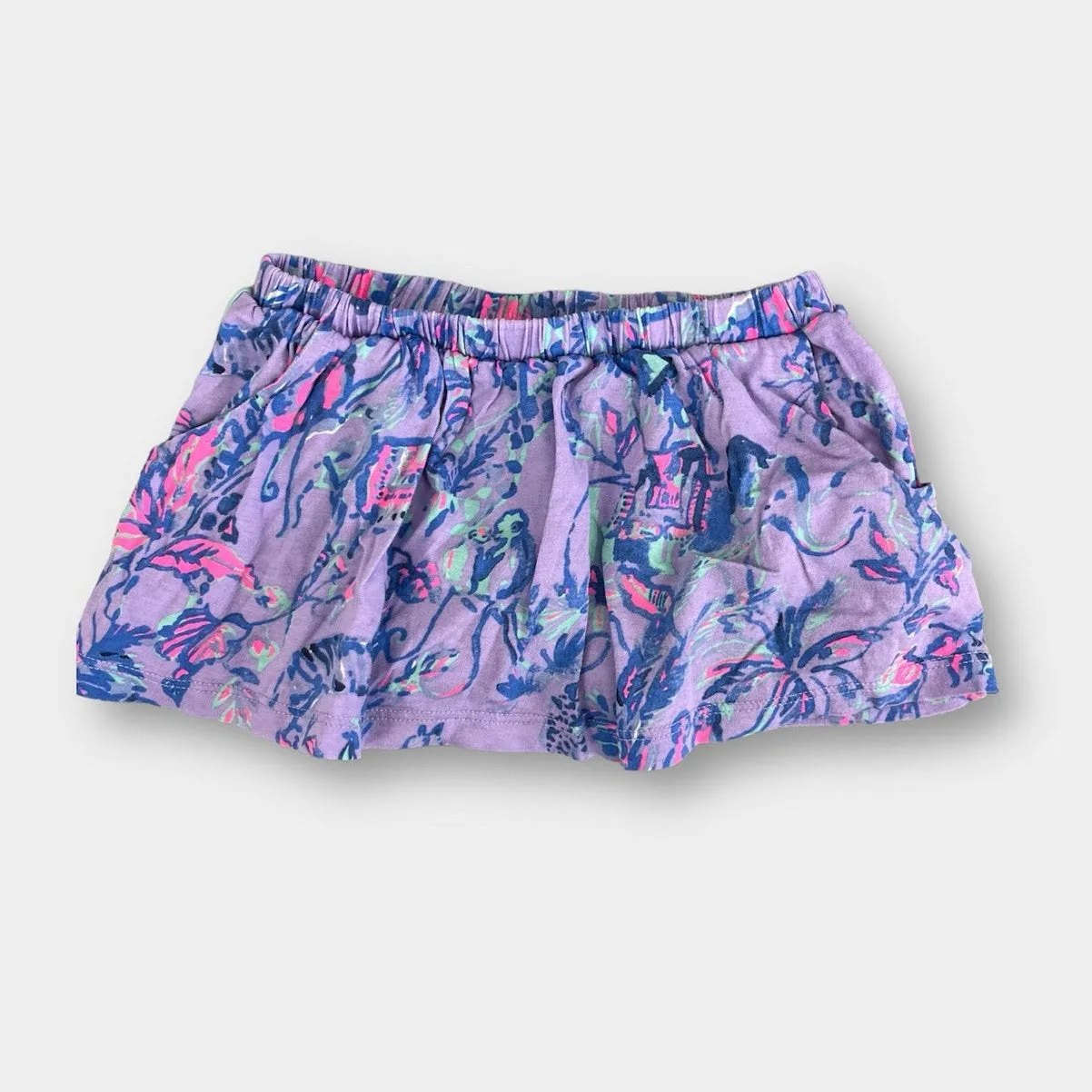 Lilly Pulitzer Girls Skort Lilac Verbena Fruity Monkey XS 2-3