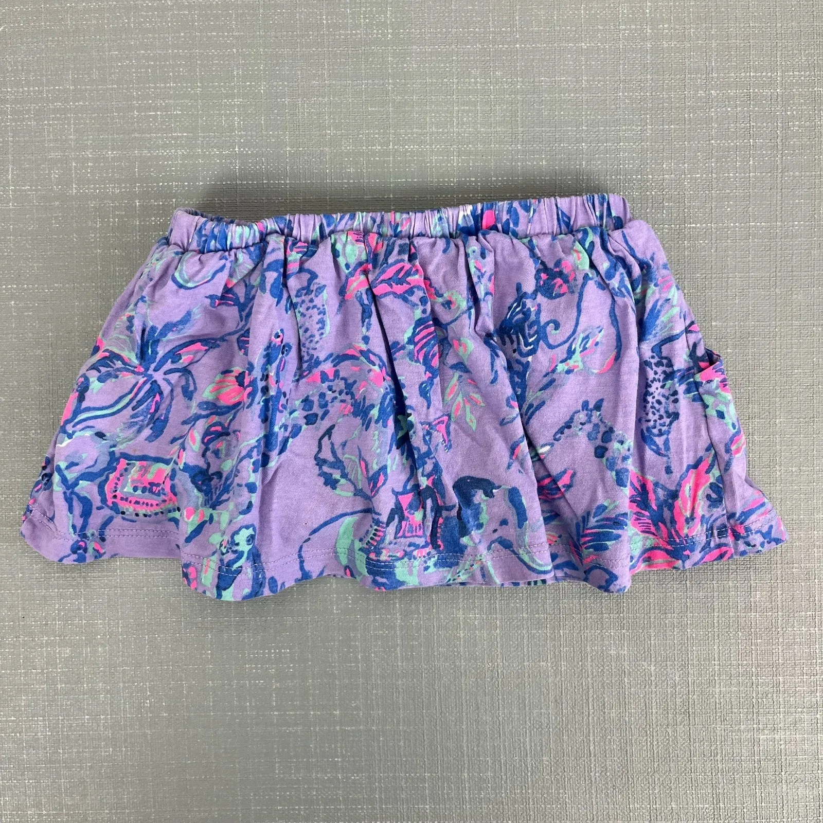 Lilly Pulitzer Girls Skort Lilac Verbena Fruity Monkey XS 2-3