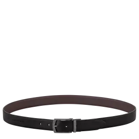 Longchamp sur Seine Men's belt Black/Mocha - Leather