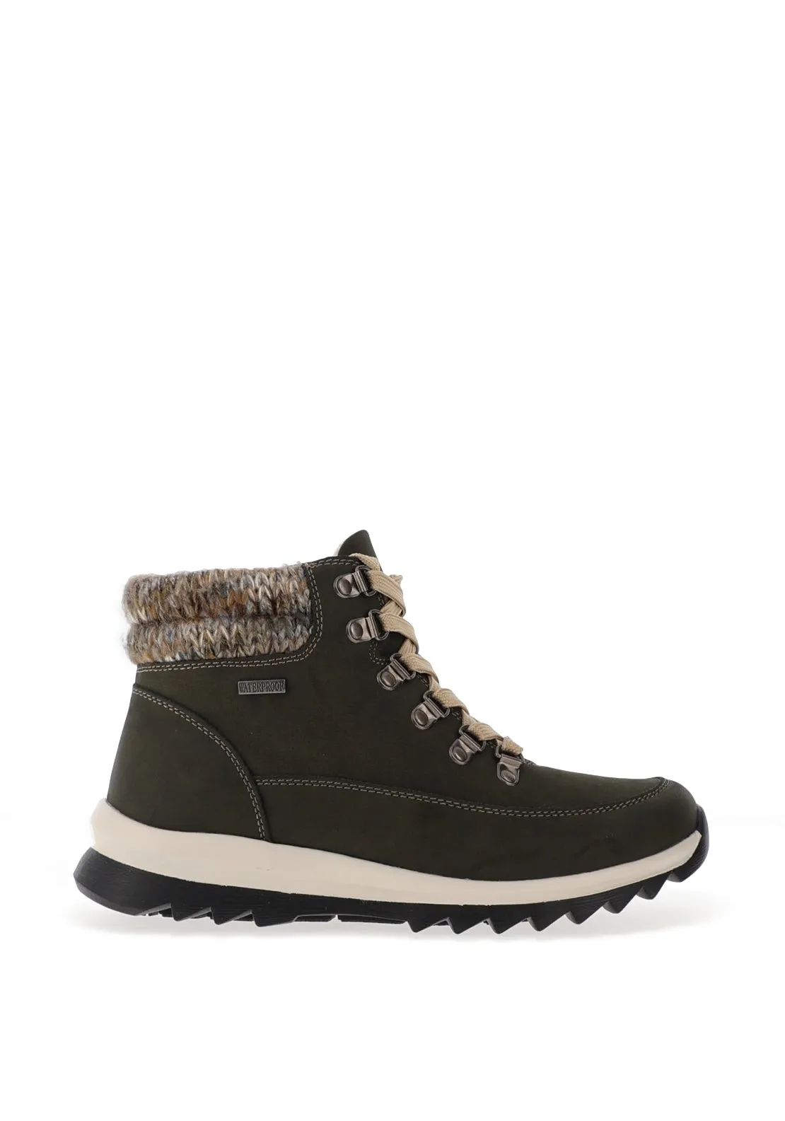 Lunar Jett Waterproof Lace Up Comfort Boots, Olive Green