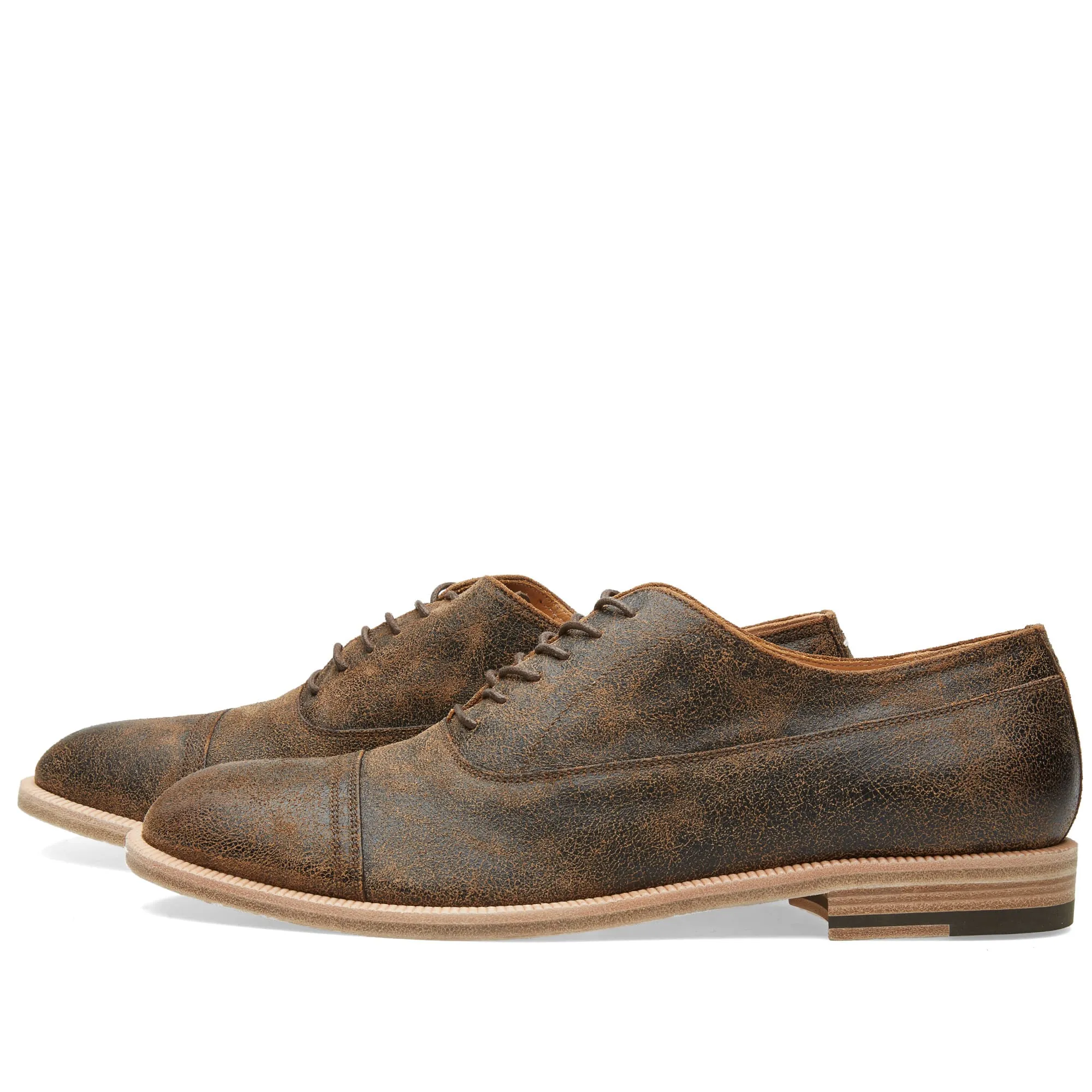 Maison Margiela 22 Waxed Suede Classic ShoeDark Brown