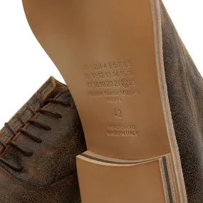 Maison Margiela 22 Waxed Suede Classic ShoeDark Brown