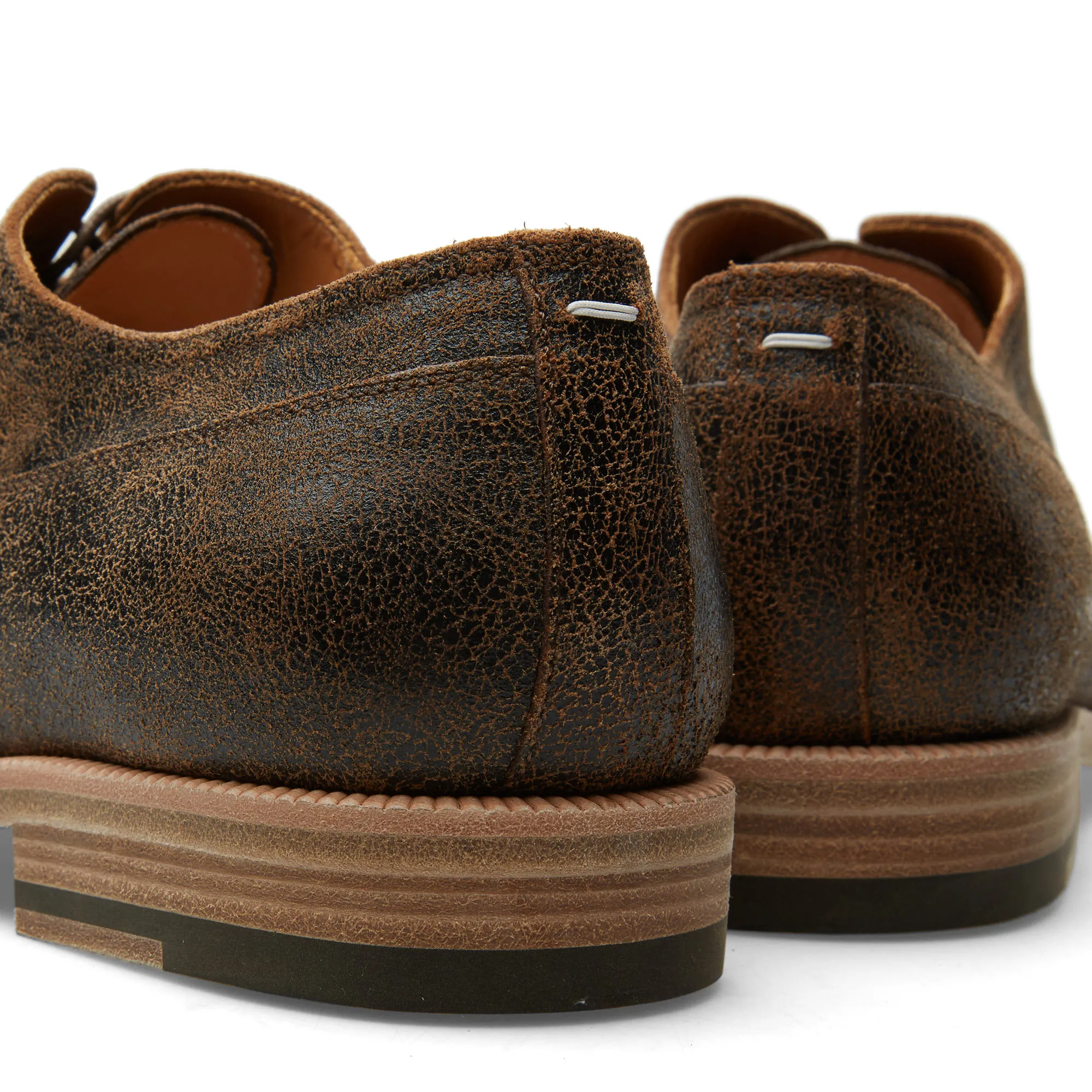 Maison Margiela 22 Waxed Suede Classic ShoeDark Brown