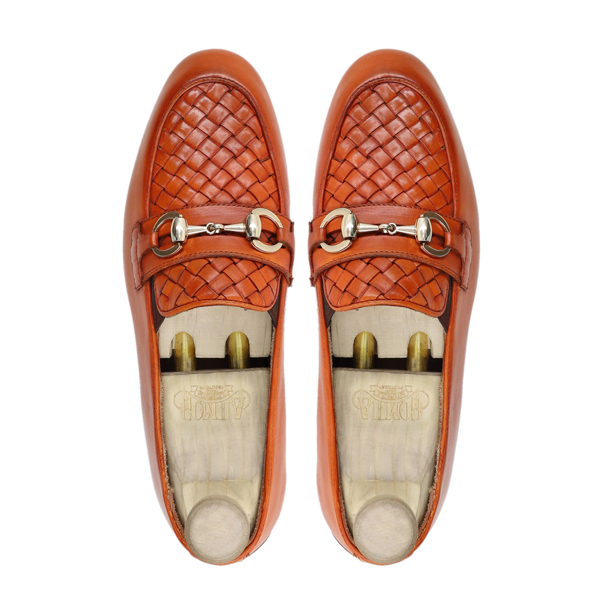 Malmo - Men's Tan Calf And Handmade Woven Leather Loafer