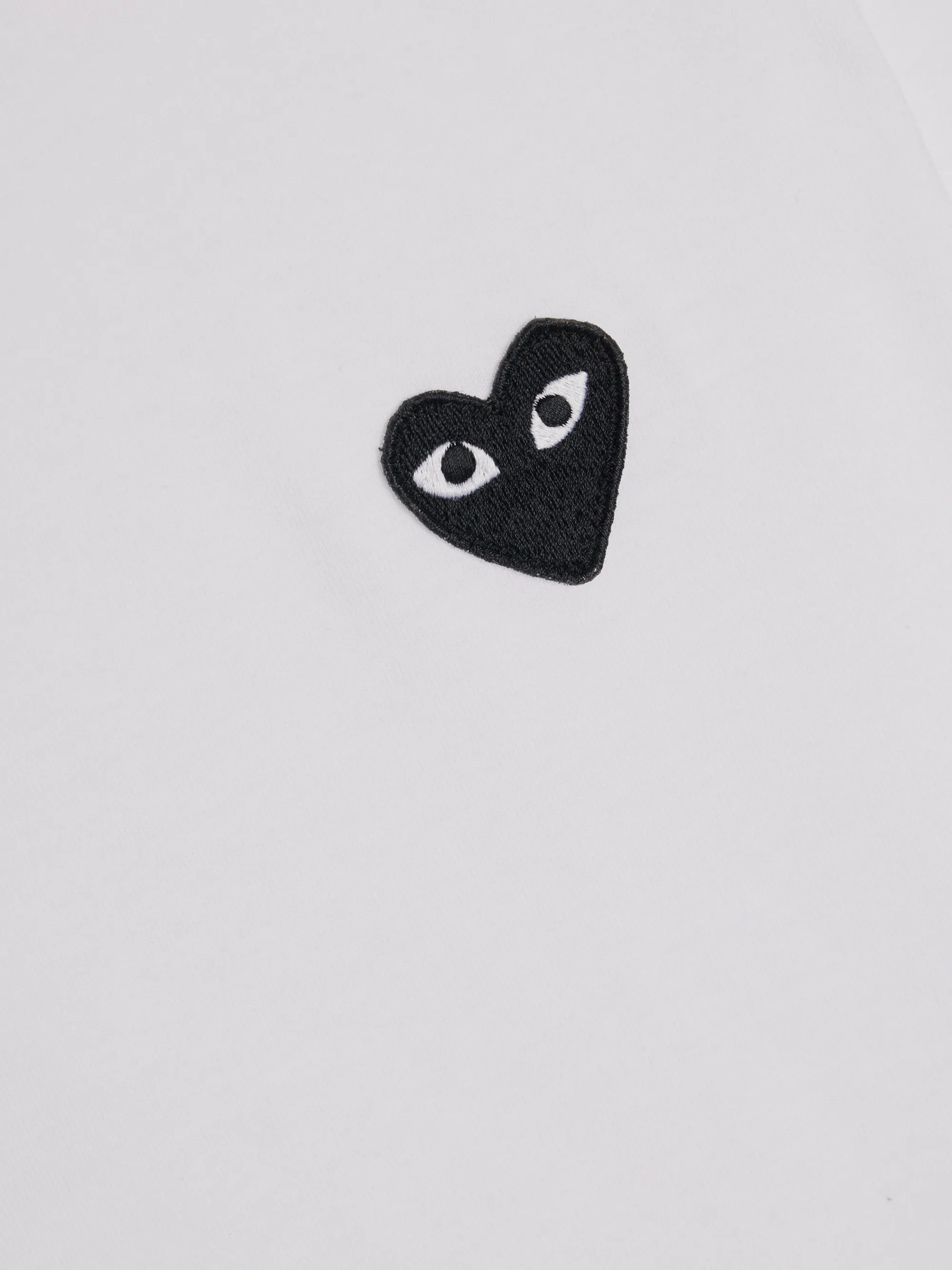 Men Black Heart Play Long Sleeve, White