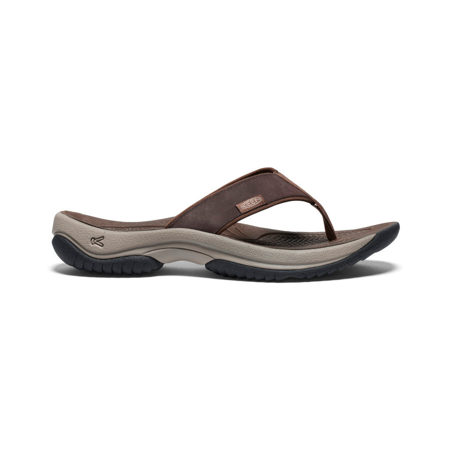 Men's Kona Leather Flip-Flop  |  Java/Dark Earth