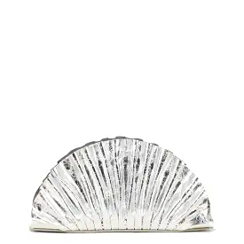 Nala Fan Clutch, Silver