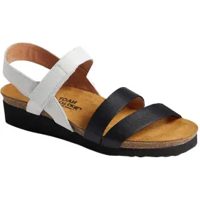 Naot Kayla Sandal Soft White Leather/ Soft Black Leather (Women's)