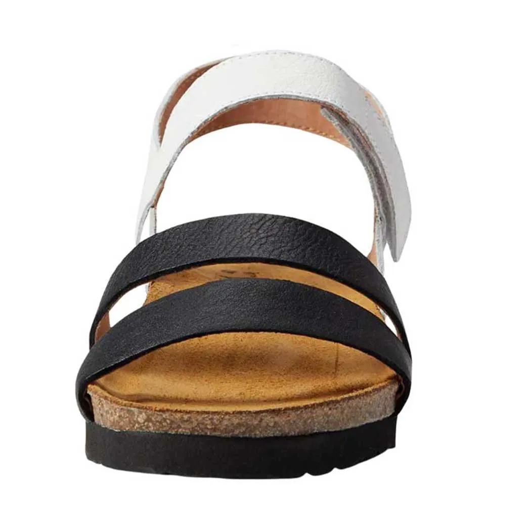 Naot Kayla Sandal Soft White Leather/ Soft Black Leather (Women's)