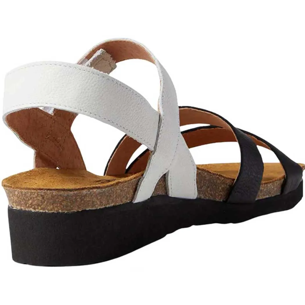 Naot Kayla Sandal Soft White Leather/ Soft Black Leather (Women's)