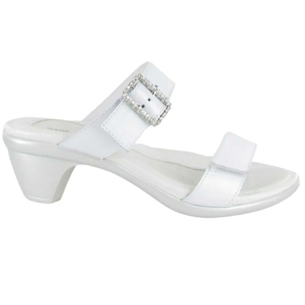 Naot Recent Heeled Sandal White Pearl Leather (Women's)