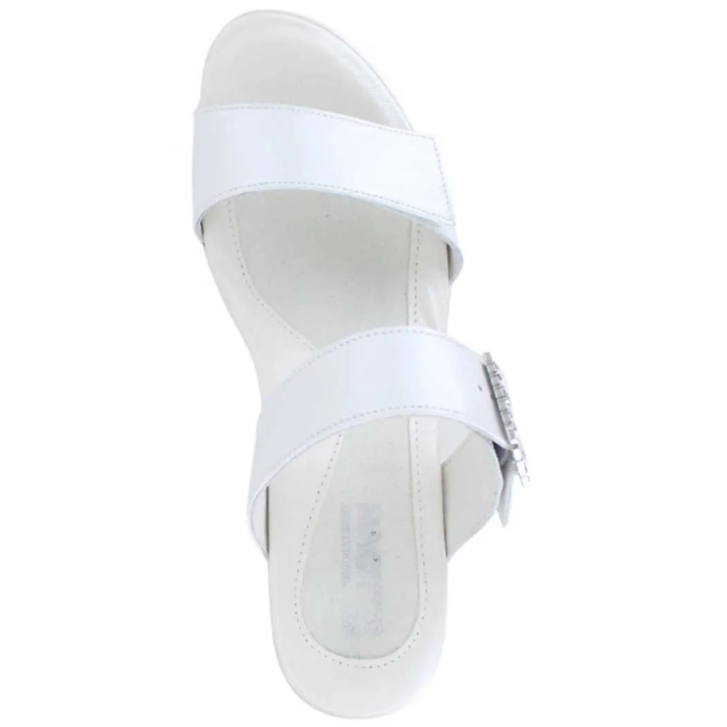 Naot Recent Heeled Sandal White Pearl Leather (Women's)