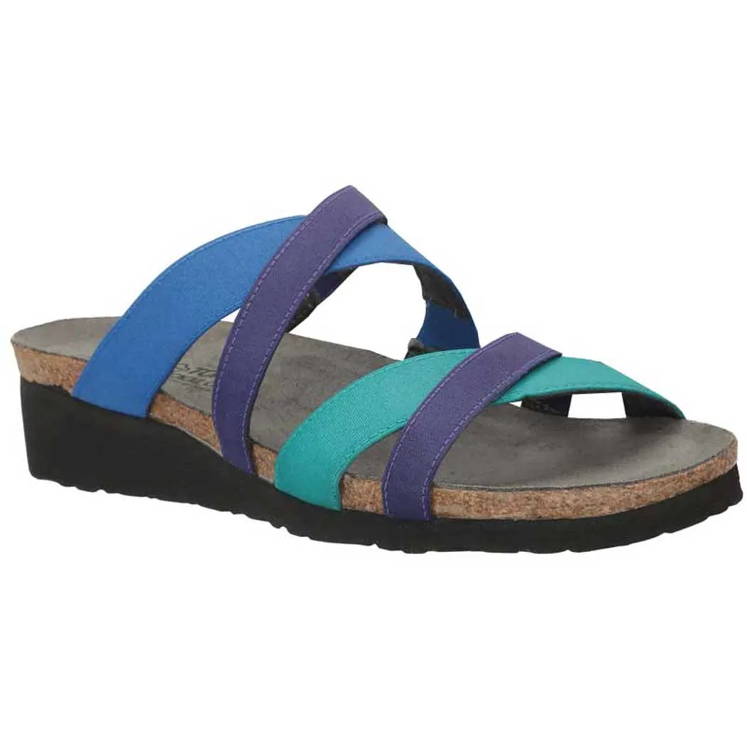 Naot Roxanna Sandal Aqua Stretch/ Royal Blue Stretch/ Gloss Purple Stretch (Women's)