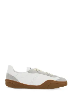 nappa and suede leather sneakers in BD0319 WHITE/BROWN