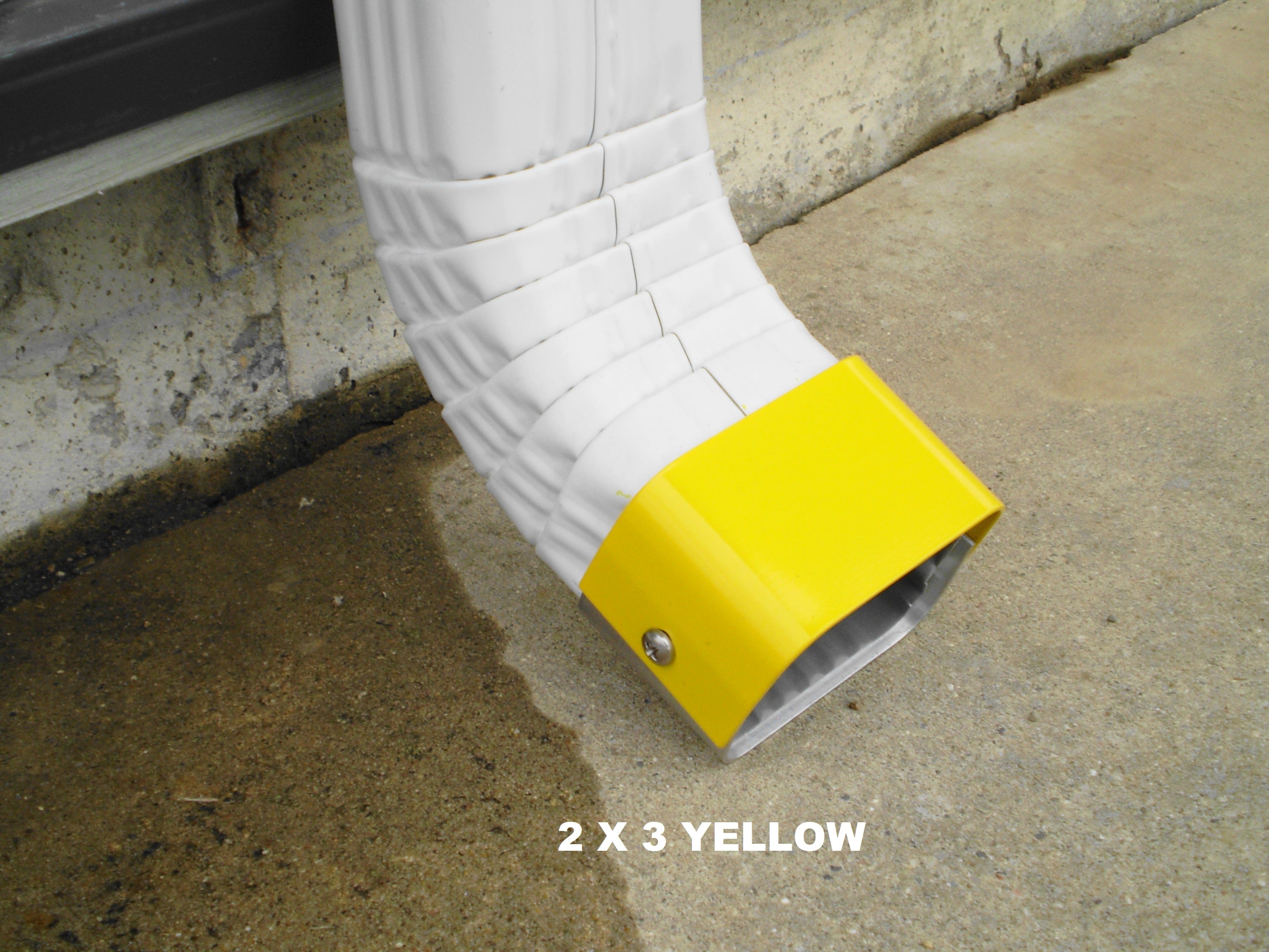 NEW! 2-Pack 2 x 3 inch Safety Yellow Downspout Shield for String Trimmer Protection Made in USA