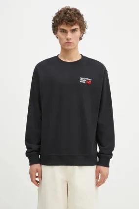 New Balance cotton sweatshirt men's black color with an application MT41547BK