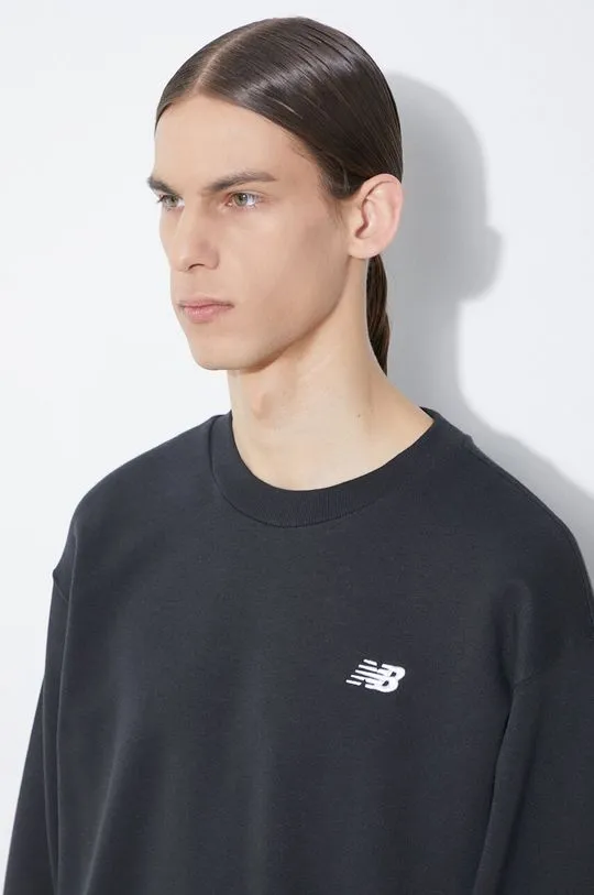 New Balance sweatshirt Small Logo French men's black color smooth MT41507BK