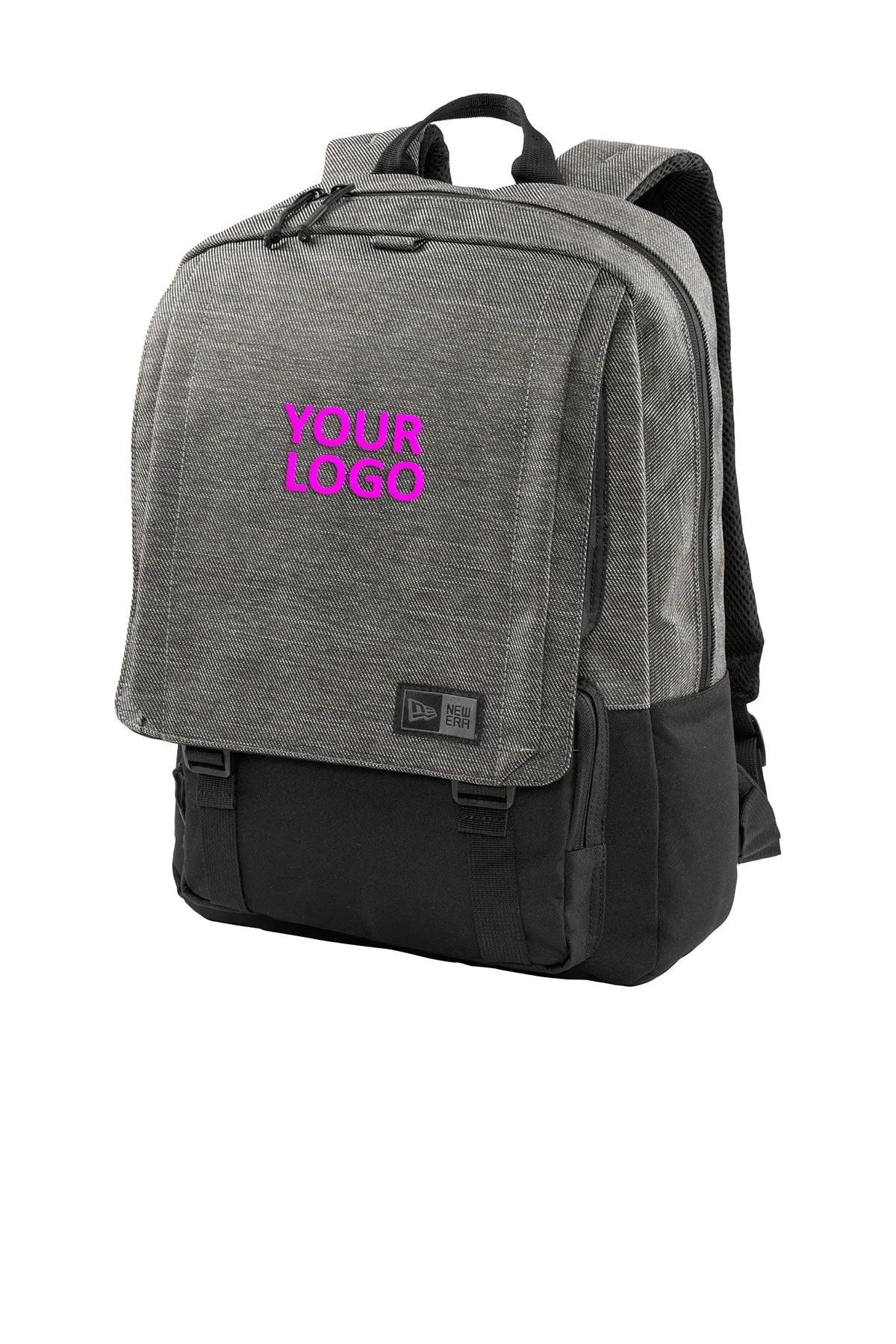 New Era Legacy Custom Backpacks, Black Twill Heather/ Black