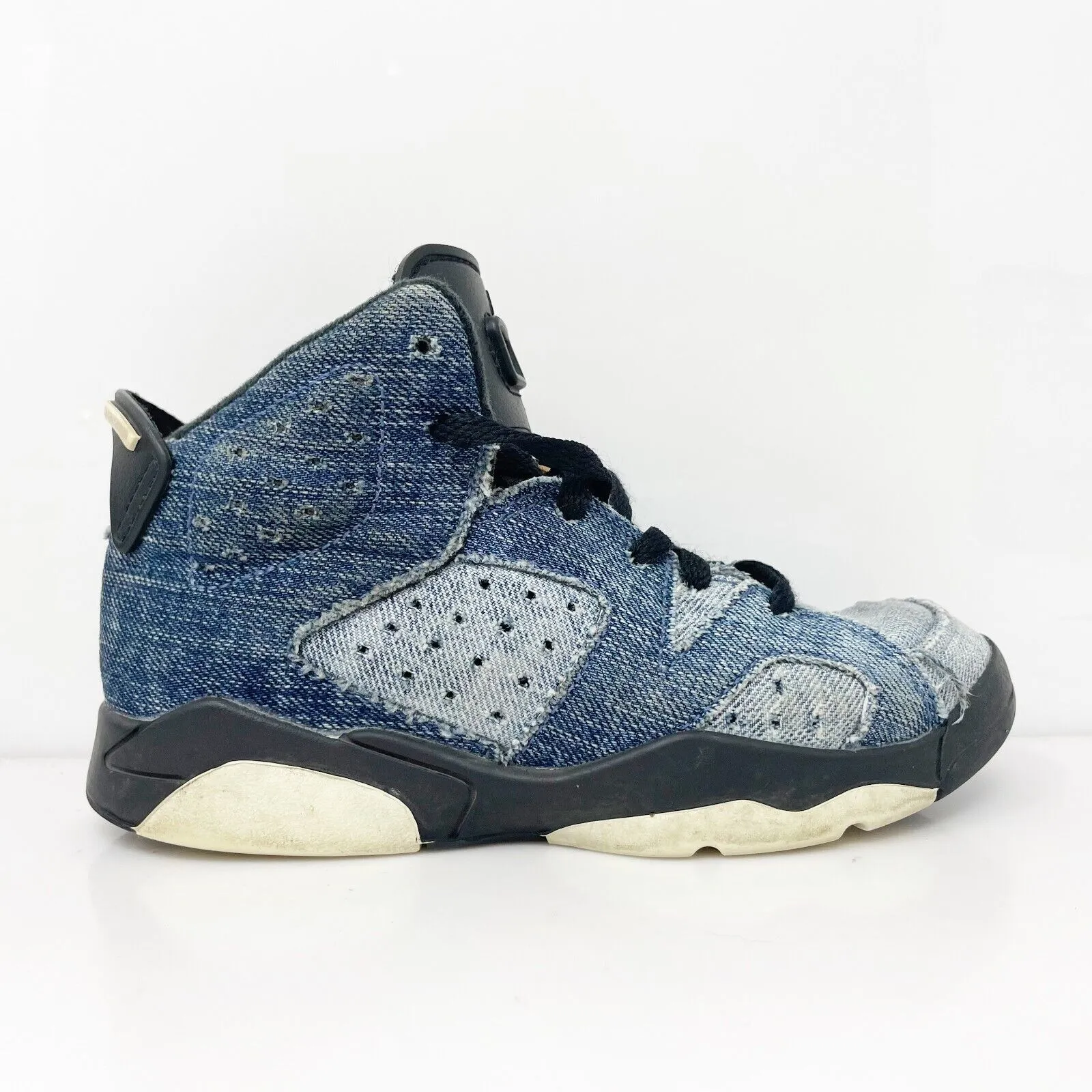 Nike Boys Air Jordan 6 Retro CV5487-401 Blue Basketball Shoes Sneakers Size 12C