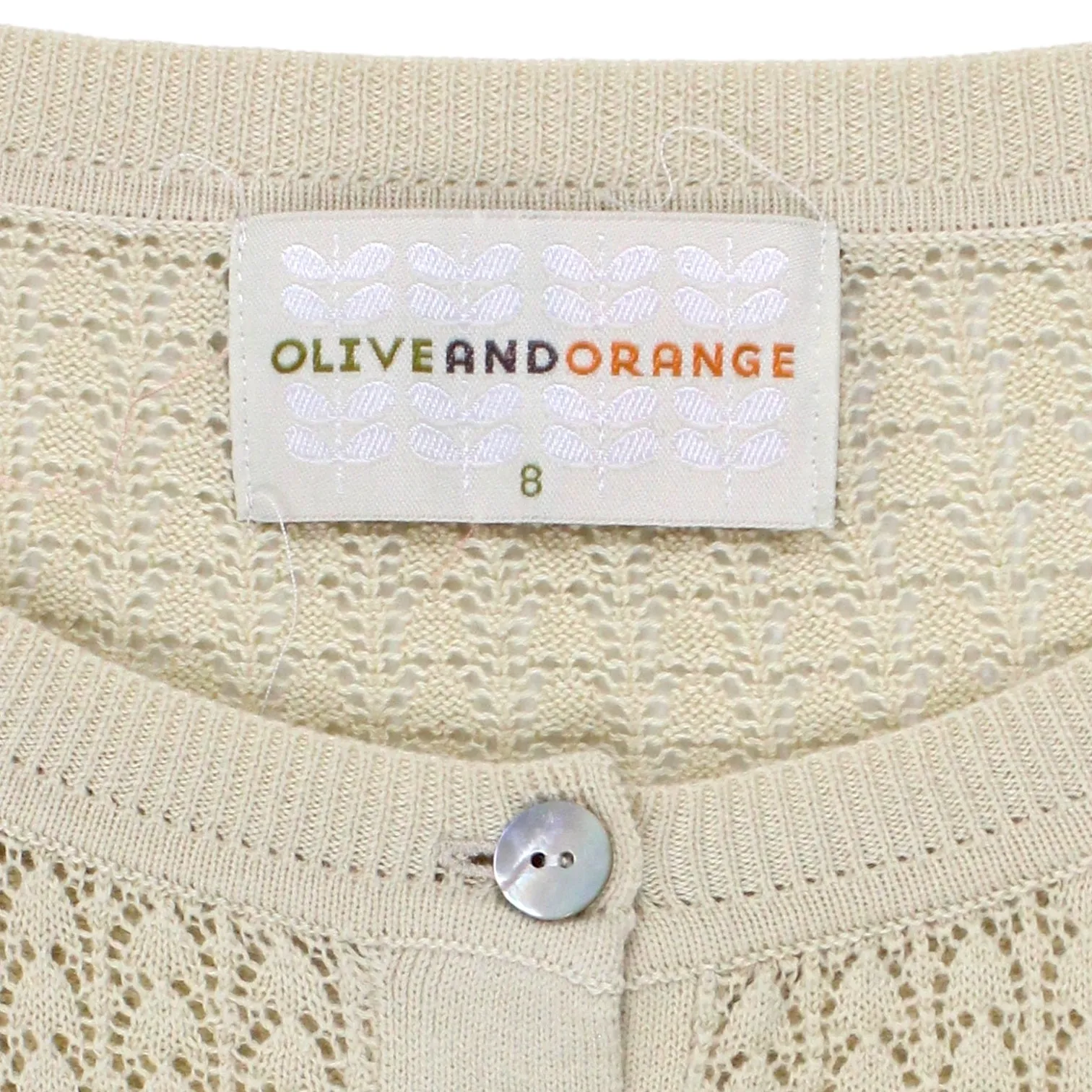 Olive & Orange Cream Lace Cardigan